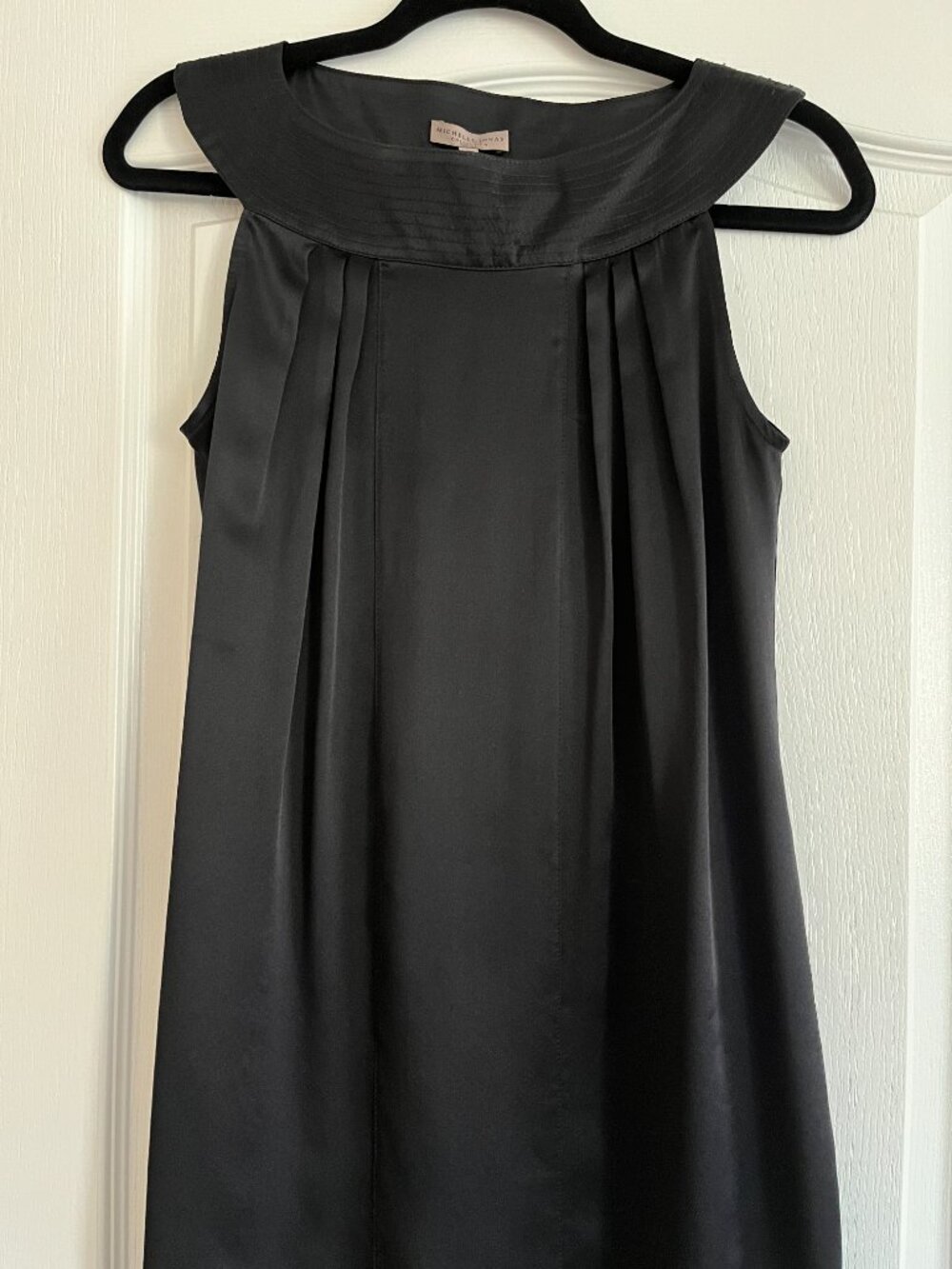 Michelle Jonas | Classic Sleeveless Black Silk Dress | Size: Small